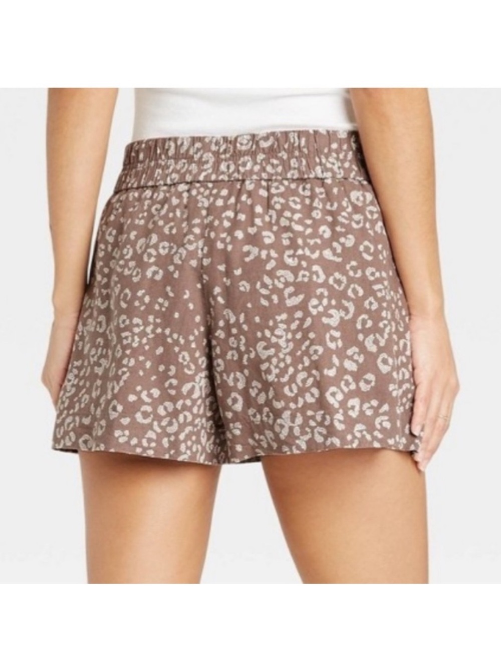 a new day Taupe Leopard Print Pull-On Bermuda Shorts - Picture 2 of 5